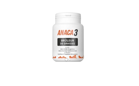 Réf CA01 - Anaca 3 - Brûleur de Graisses Complément Alimentaire minceur (Plantes, Curcumine & Zinc) 60 gélules 
