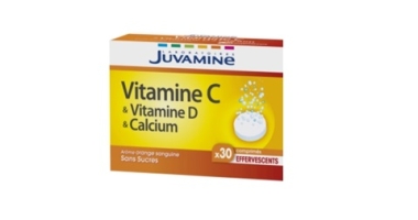 Réf CA10 - JUVAMINE – Vitamine C, D et Calcium - 30 Comprimés Effervescents
