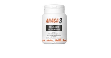 Réf CA01 - Anaca 3 - Brûleur de Graisses Complément Alimentaire minceur (Plantes, Curcumine & Zinc) 60 gélules 